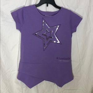 🍌CLEARANCE! AG Los Angeles purple logo shirt
